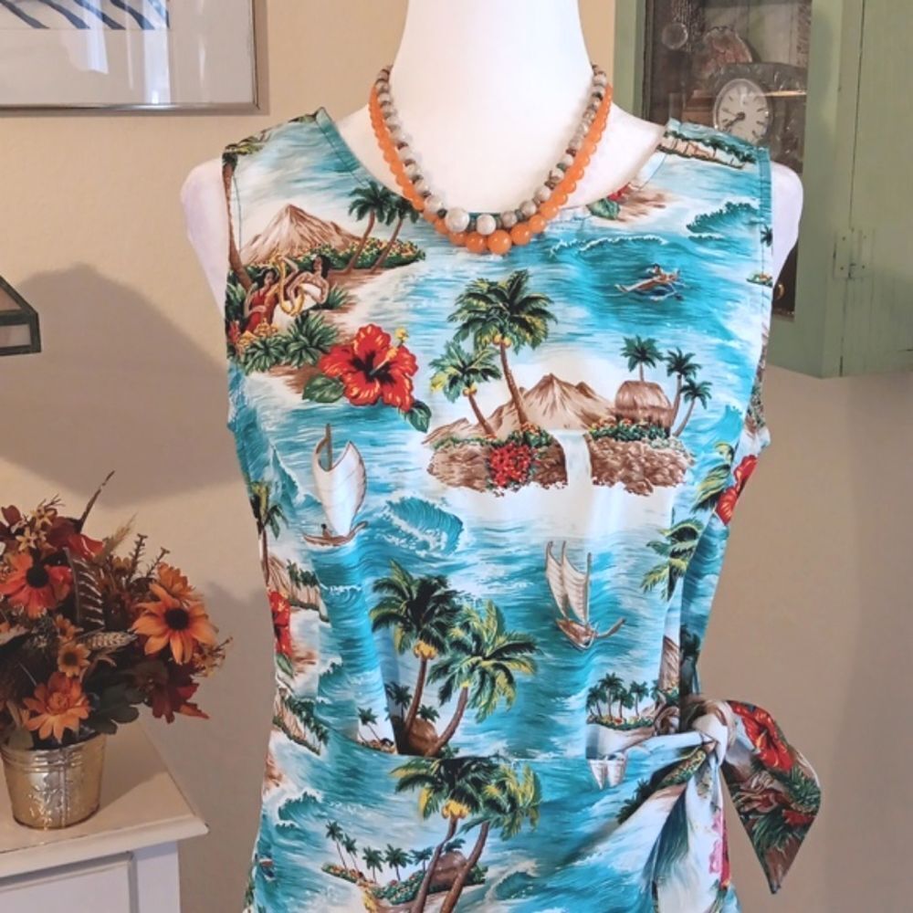 Vintage Shannon Marie Mock Sarong. Hawaiian, Tropical - Picture 2 of 12